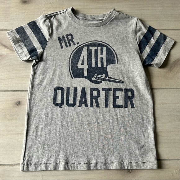Peek Other - Peek Football Gray Kids Graphic T-Shirt with Helmet Print